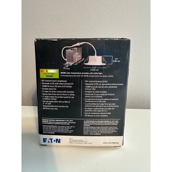 Halo 4" LED Dimmable Damp Rated Direct Mount Recessed Light - Picture 2 of 3